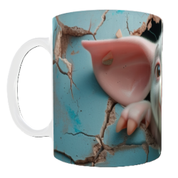 Mug cochon personnalisable