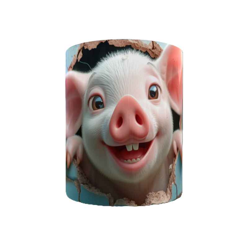 Mug cochon personnalisable