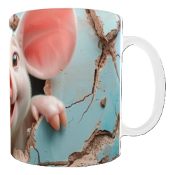 Mug cochon personnalisable