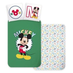 Parure de lit pour enfant Disney Mickey Letters 100×135 cm, 40×60 cm