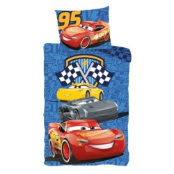 Parure de lit pour enfant Disney Cars Track Stars 100×135 cm, 40×60 cm