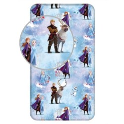 Drap housse Disney Frozen Bleu Hiver 90x200 cm