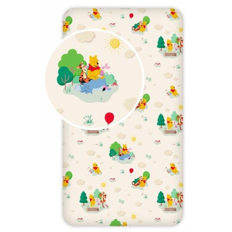 Drap-housse Disney Winnie l'ourson Play 90x200 cm