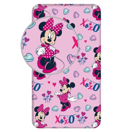 Drap housse Disney Minnie XoXo 90x200 cm