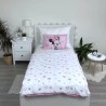Parure de lit enfant Disney Minnie rose poudré 100×135 cm, 40×60 cm