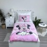 Parure de lit enfant Disney Minnie rose poudré 100×135 cm, 40×60 cm