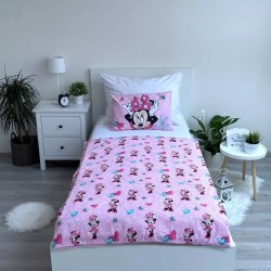 Housse de couette enfant Disney Minnie Fleurs 100×135cm, 40×60 cm
